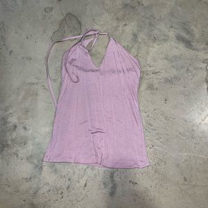 Pink tank top halter